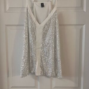 Sequin Silver Women's Top
